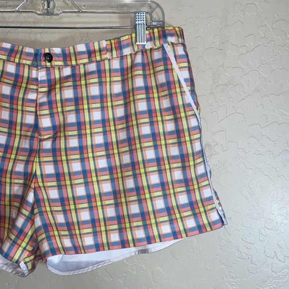 Parke & Ronan Angelo retro plaid swim trunks - Picture 3 of 7